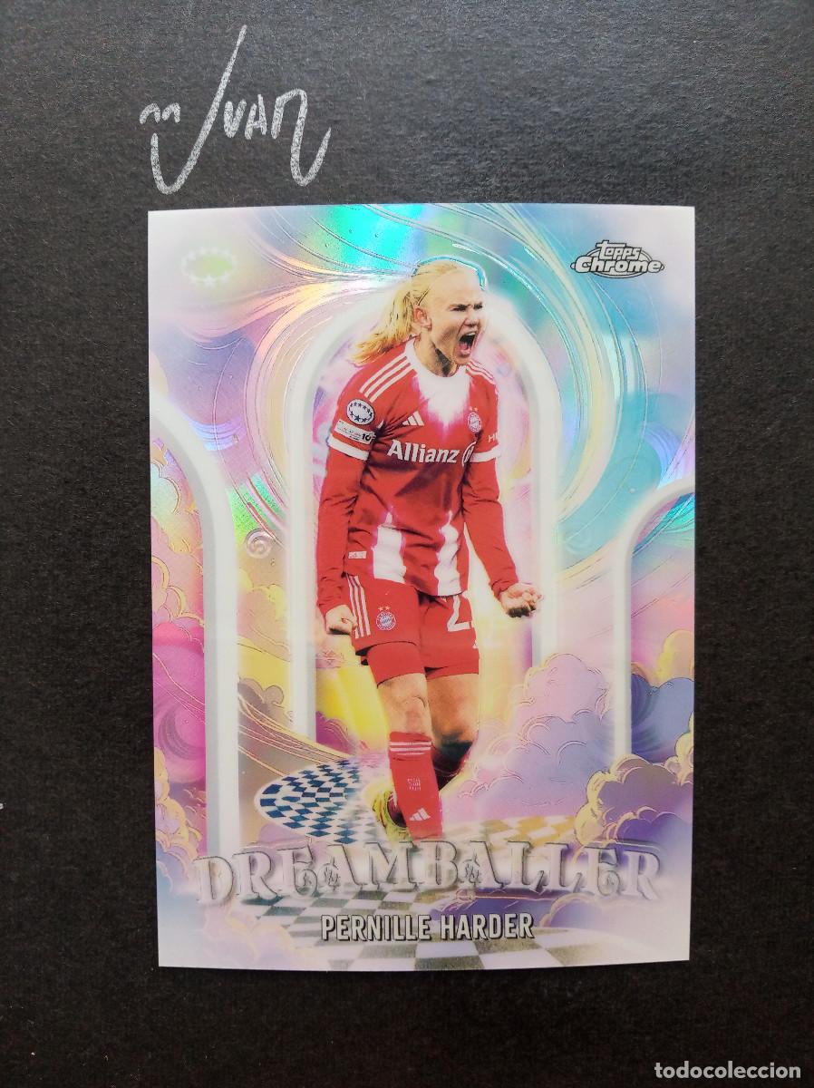 Cromos de f&uacute;tbol: DB 11 DREAMBALLER PERNILLE HARDER BAYER MUNICH⚽ TOPPS &reg; CHROME WOMEN CHAMPIONS 2025 2026 25 26 NUEVO