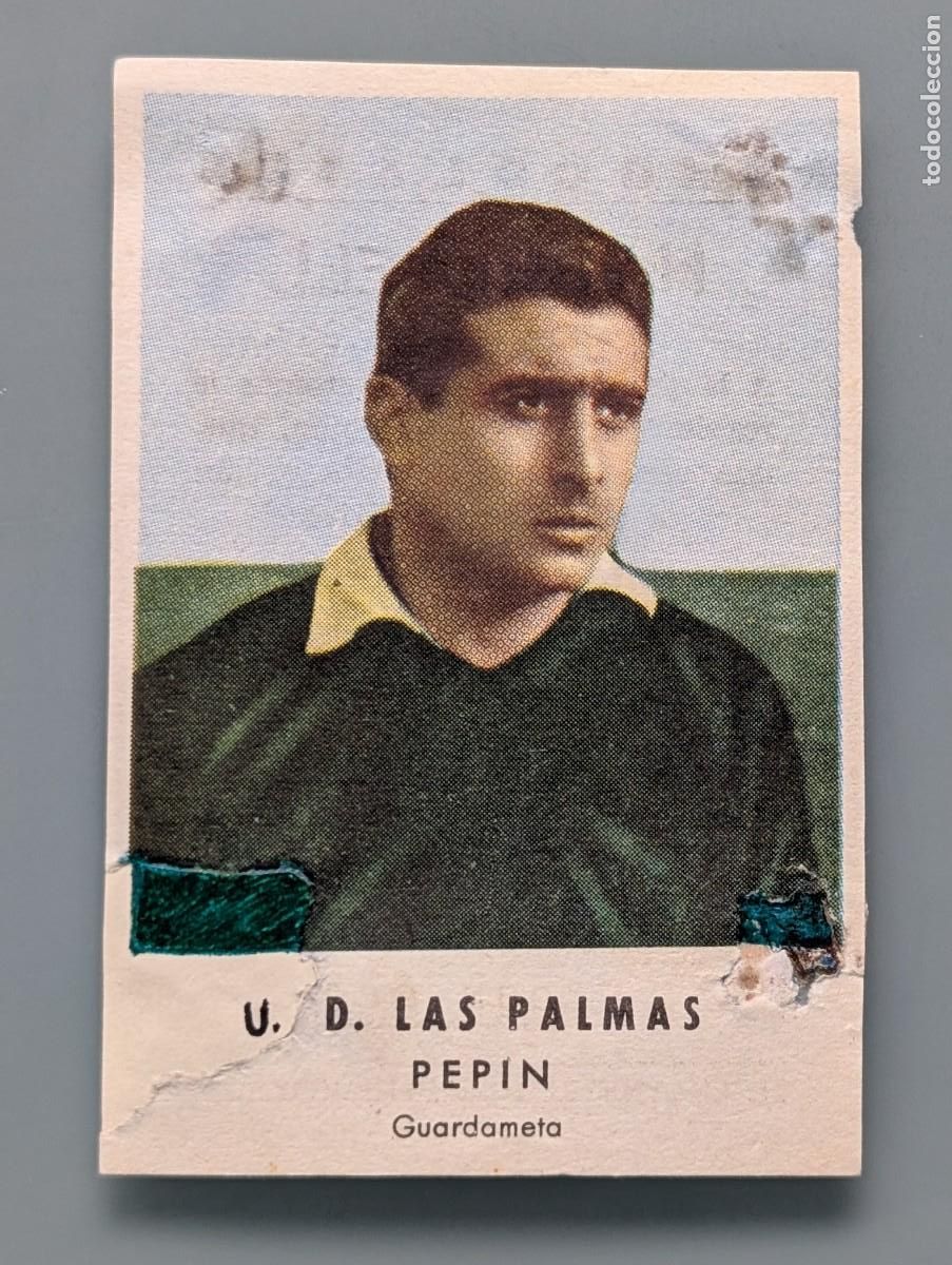 Cromos de f&uacute;tbol: MUY DIFICIL CROMO RARE CARD PEP&Iacute;N UD LAS PALMAS CHOCOLATES GRANELL FUTBOL GRAN CANARIA CANARIAS