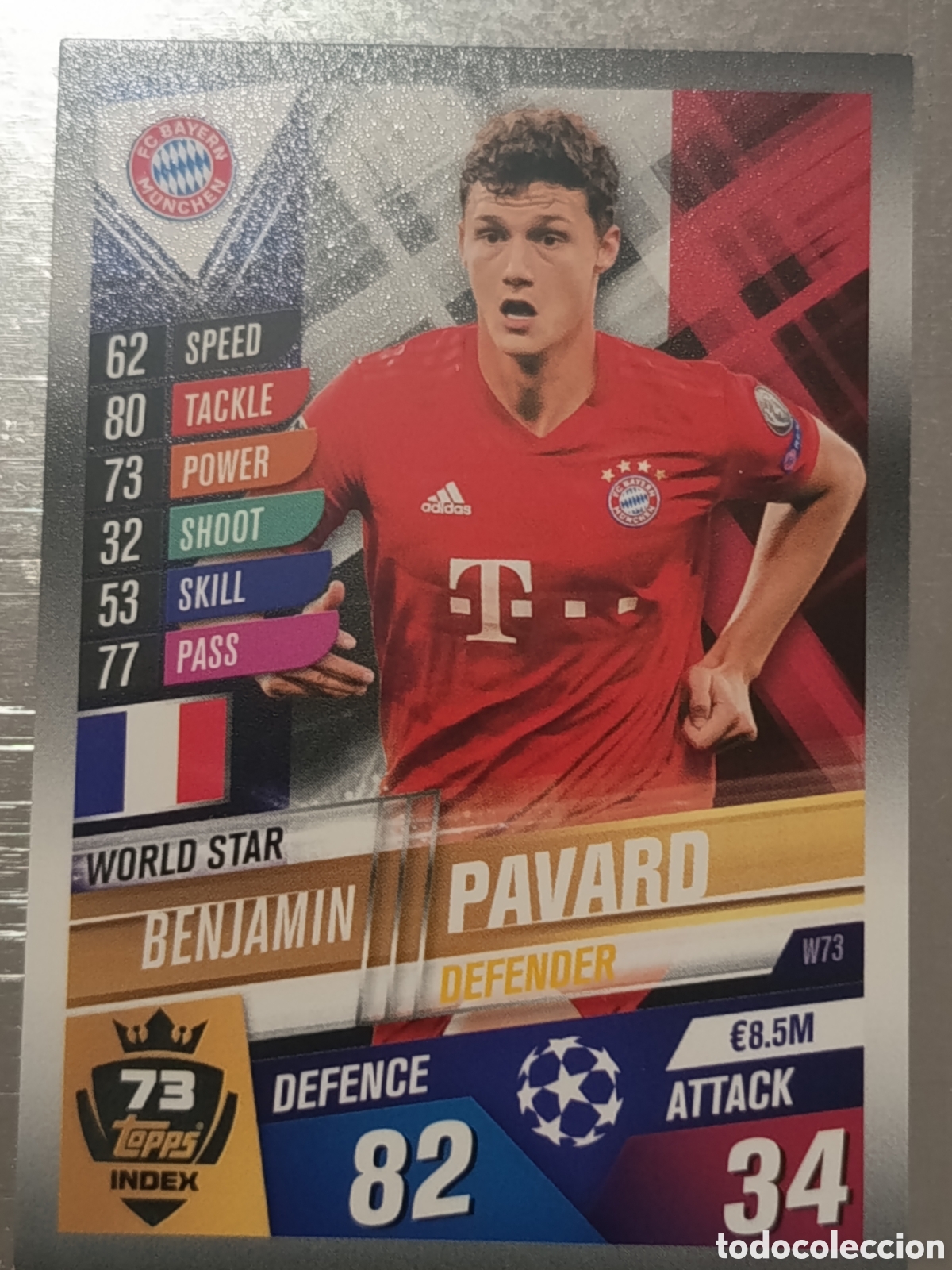 Football Stickers: Pavard Bayern Munich World Star Topps Match Attax