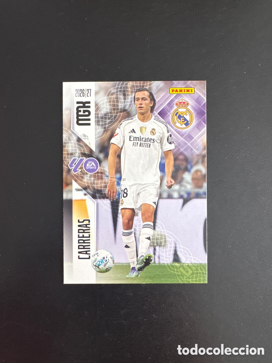 Cromos de f&uacute;tbol: CARRERAS REAL MADRID NUMERO 224 MEGACRACKS 2026 2027