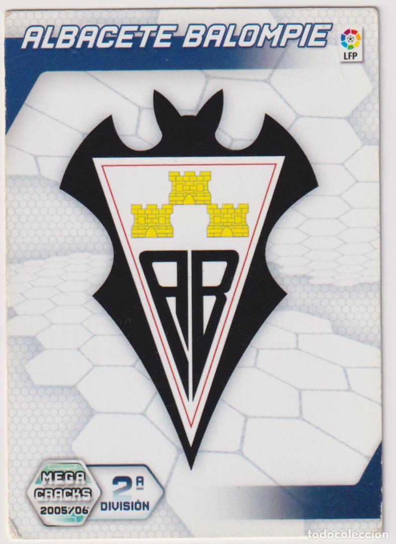 Cromos de f&uacute;tbol: CROMO DE FUTBOL &ndash; ESCUDO ALBACETE BALOMPIE &ndash; MEGA CRACKS 2005/06