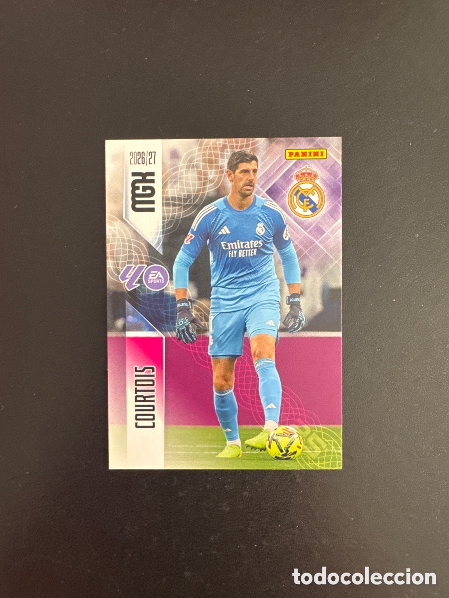 Cromos de f&uacute;tbol: COURTOIS REAL MADRID NUMERO 218 MEGACRACKS 2026 2027