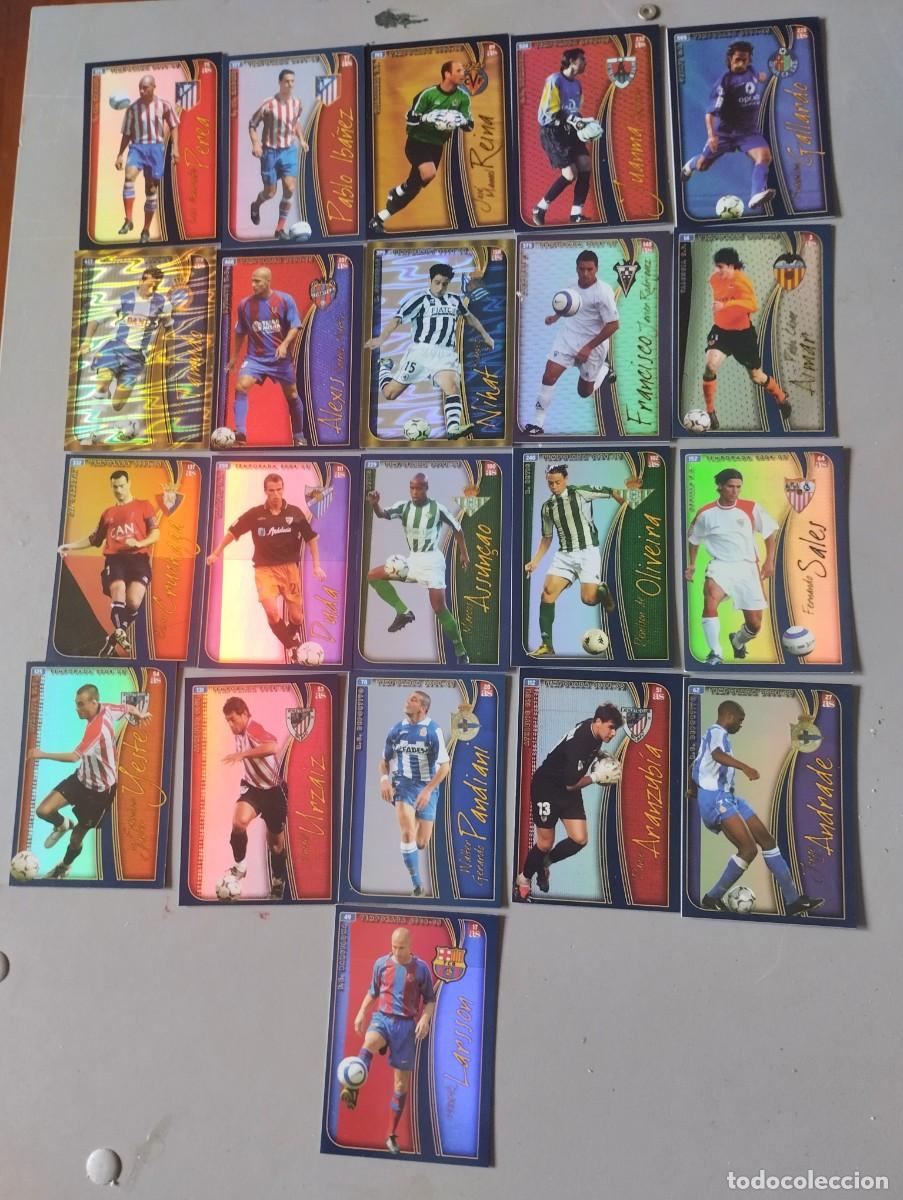 Cromos de f&uacute;tbol: AS fichas de la liga2004 2005 lote de 61 fichas