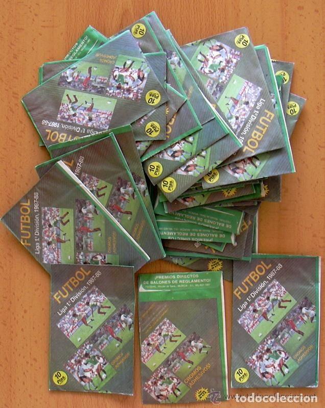 Figurine di Calcio: Lote de 50 sobres de cromos de f&uacute;tbol sin abrir - Liga 1987-1988, 87-88 -Ediciones Festival -OFERTON