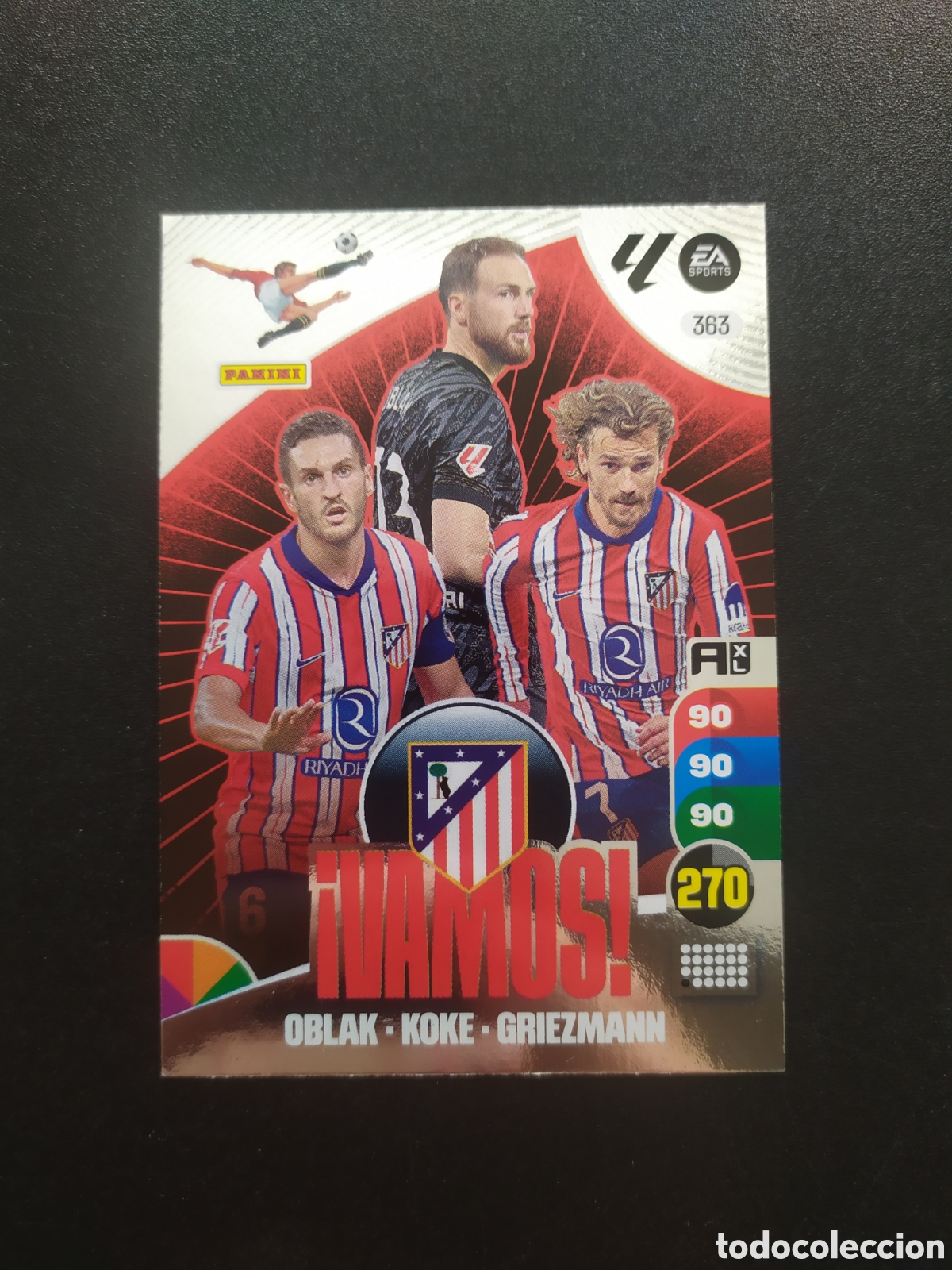 Cromos de f&uacute;tbol: Adrenalyn 2024 2025 24 25 panini Oblak Koke Griezmann vamos n&deg; 363 Atl&eacute;tico Madrid