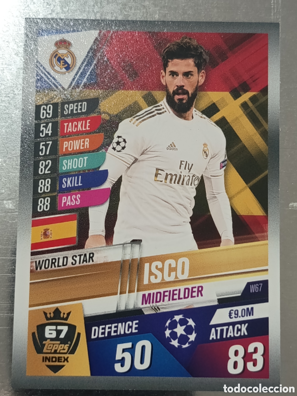Cromos de f&uacute;tbol: Isco Real Madrid 19 20 Topps Match Attax 101