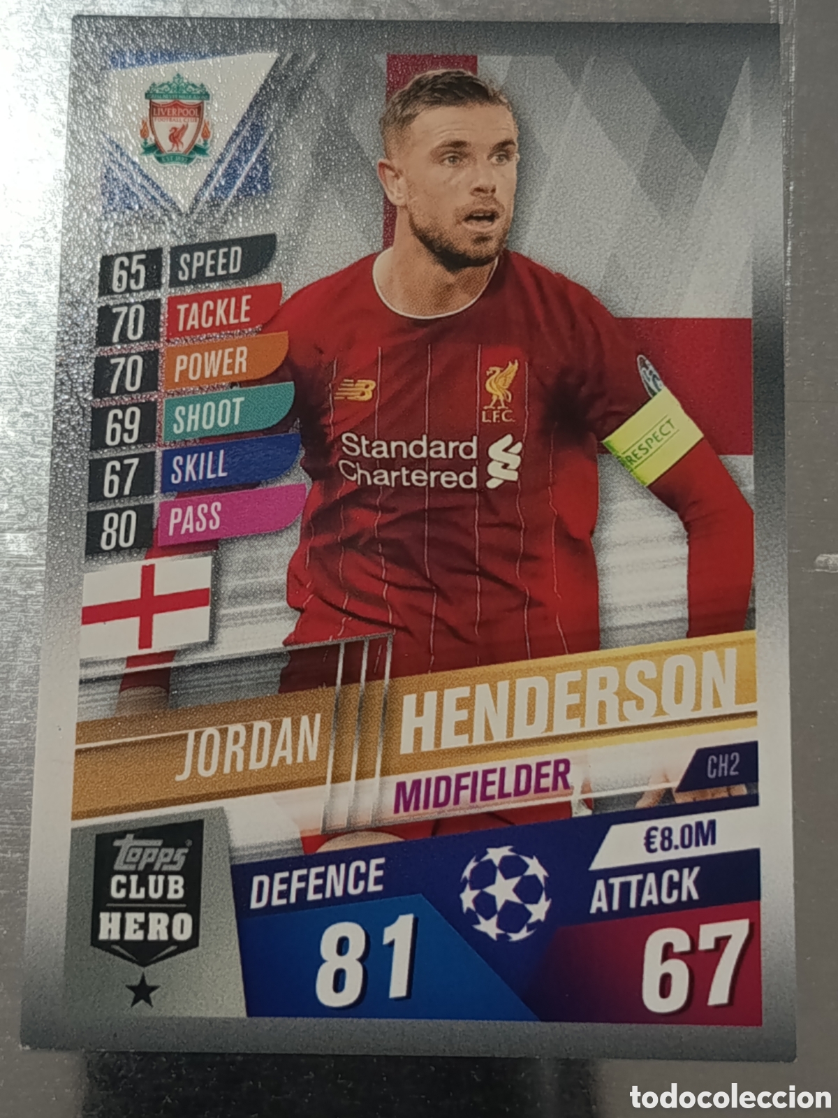 Cartes &agrave; collectionner de Football: Henderson Liverpool 19 20 Club Hero