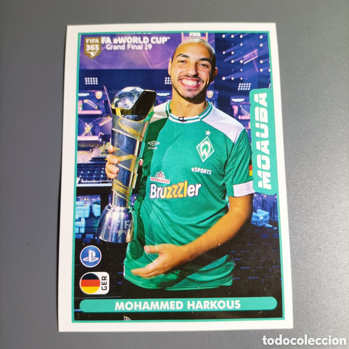 Cromos de f&uacute;tbol: MoAuba &bull; FIFA eWorld Cup 2019 &bull; Panini FIFA 365 eSports. №24 Mohammed Harkous