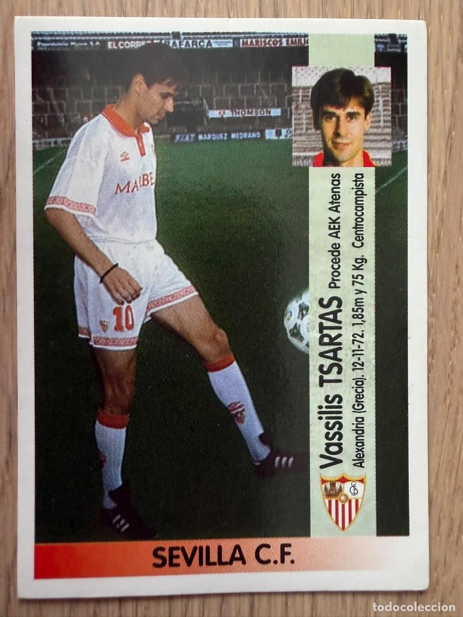Cromos de f&uacute;tbol: N&ordm; 213A 213 A TSARTAS COLOCA SEVILLA 96 97 1996 1997 LIGA PANINI SIN PEGAR CROMO FUTBOL