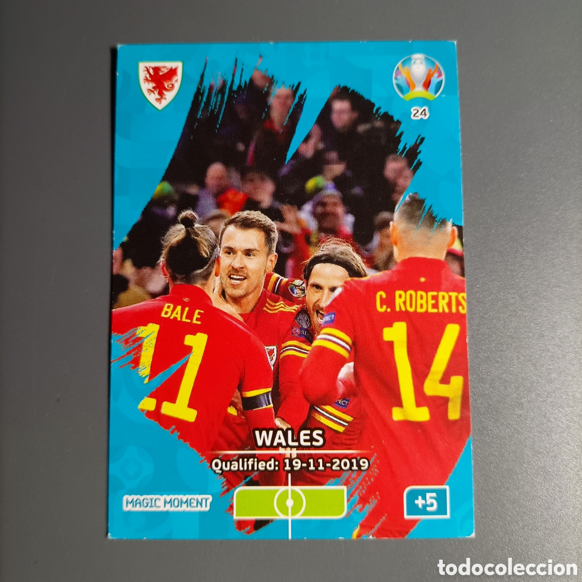 Cromos de f&uacute;tbol: ADRENALYN Euro 2020. (GALES) №24 MAGIC MOMENT