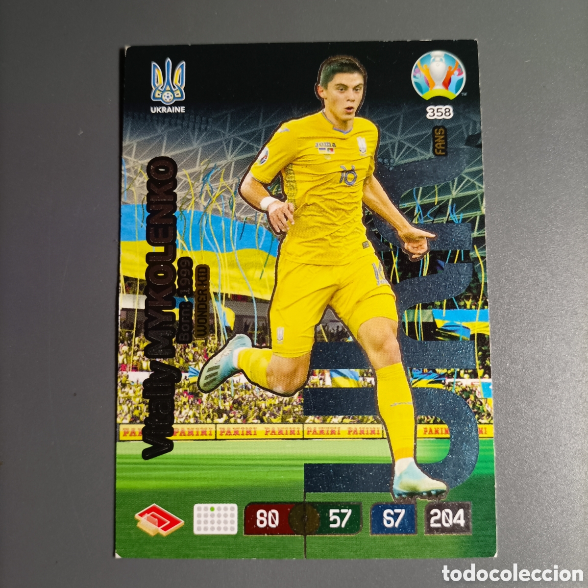 Cromos de f&uacute;tbol: ADRENALYN Euro 2020. (UCRANIA) №358 VITALIY MYKOLENKO