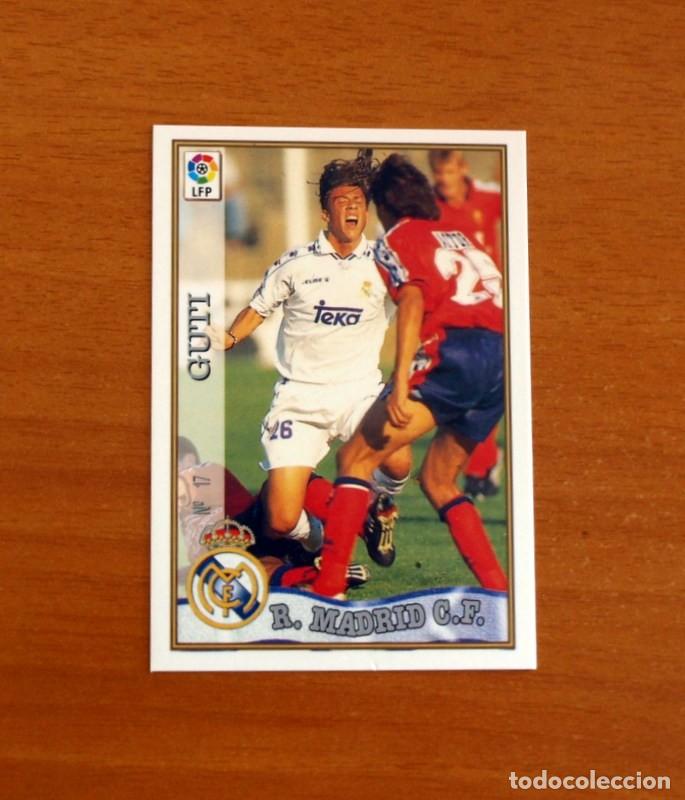 Cromos de f&uacute;tbol: Real Madrid - N&ordm; 17 Guti - Mundicromo ficha de la Liga 1997-1998, 97-98