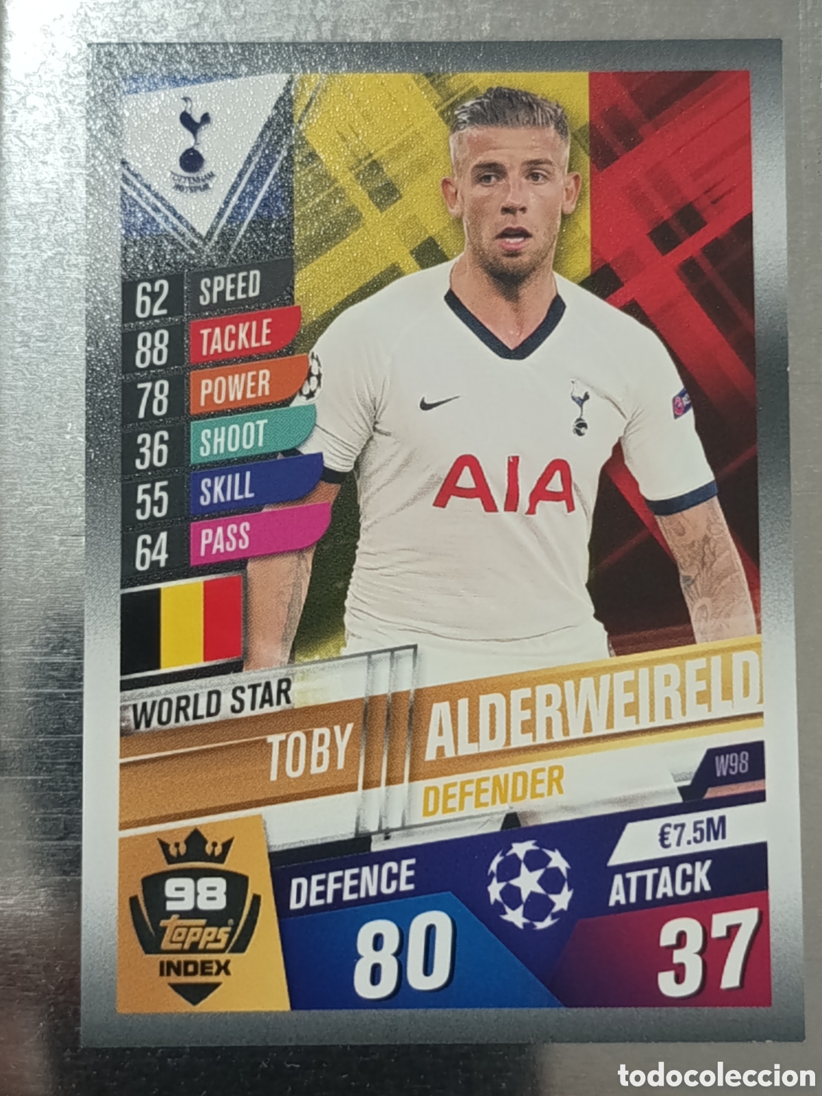 Fu&szlig;ball-Sticker: Alderweireld Tottenham 19 20 Topps Match Attax