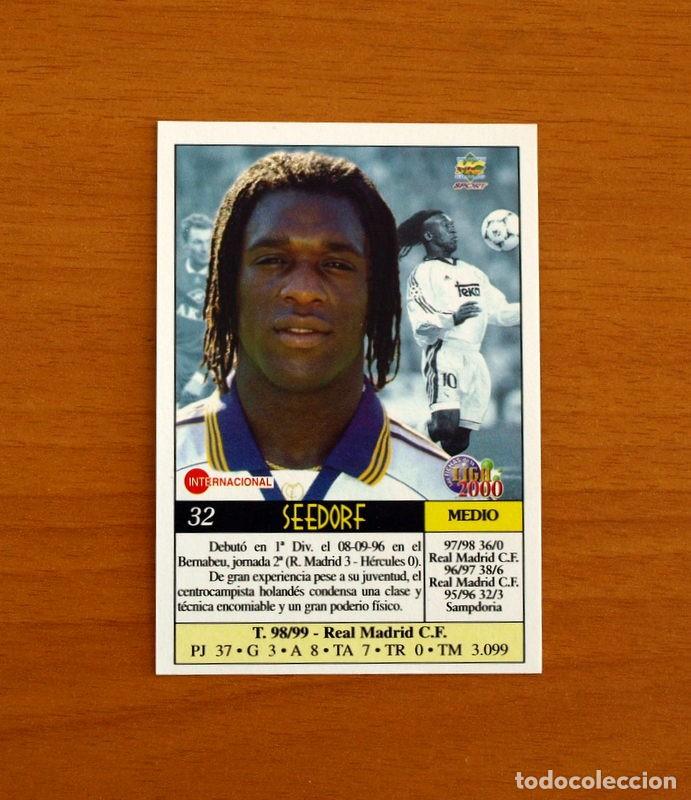 Cromos de f&uacute;tbol: Real Madrid - N&ordm; 32, Seedorf - Mundicromo Las Fichas de la Liga 1999-2000, 99-00 -Mundi Cromo