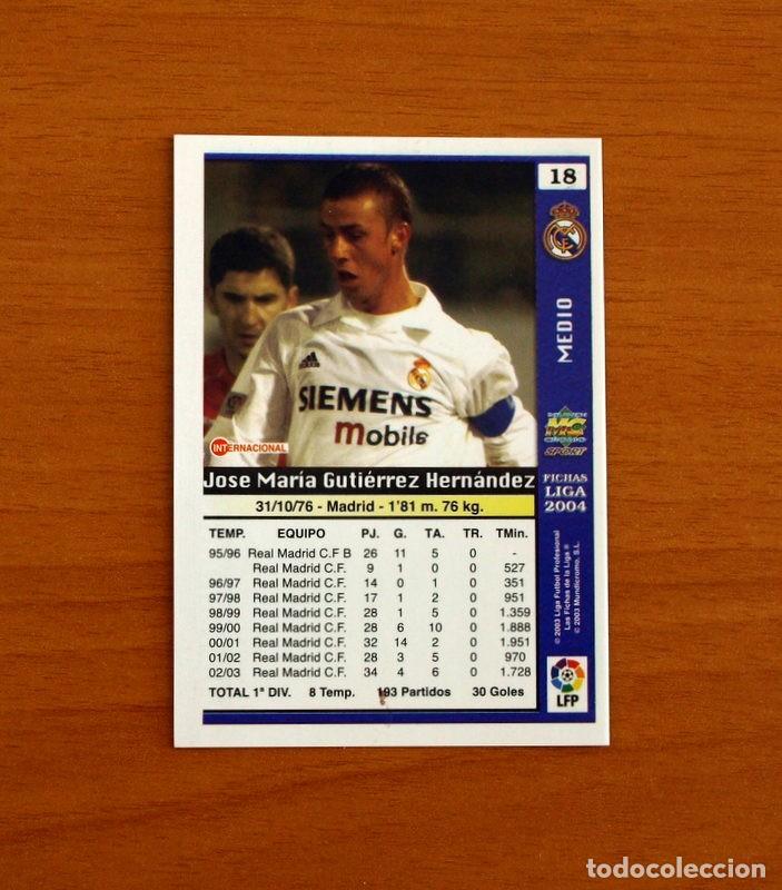 Cromos de f&uacute;tbol: Real Madrid - N&ordm; 18, Guti - Las Fichas de la Liga Mundicromo 2003-2004, 03-04