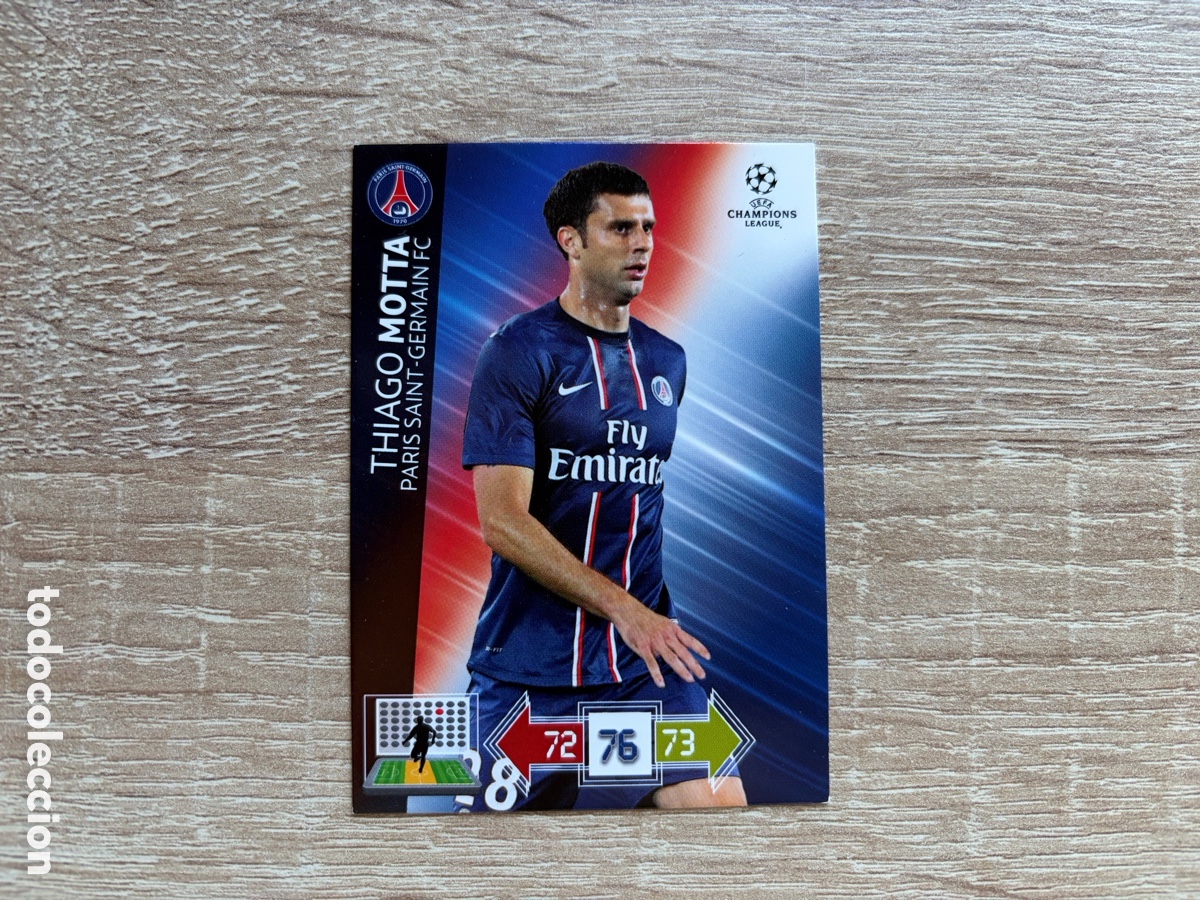 Fu&szlig;ball-Sticker: 18 THIAGO MOTTA ADRENALYN XL CHAMPIONS LEAGUE 2012 2013 12 13 PARIS SAINT-GERMAIN FC