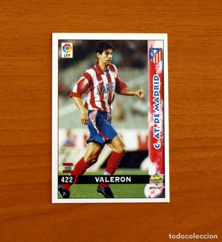 Cromos de f&uacute;tbol: Atl&eacute;tico Madrid-N 422 Valer&oacute;n-Corregido-&Uacute;ltima Hora-Mundicromo Las Fichas de la Liga 1998-1999-98-99