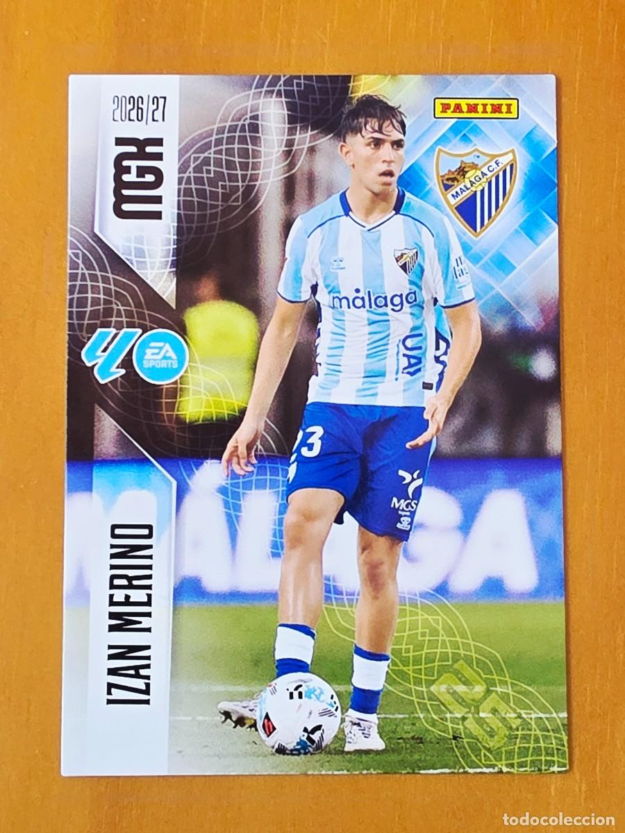 Cromos de f&uacute;tbol: 244 Izan Merino, M&aacute;laga CF, Panini Megacracks MGK 2026 2027 26 27