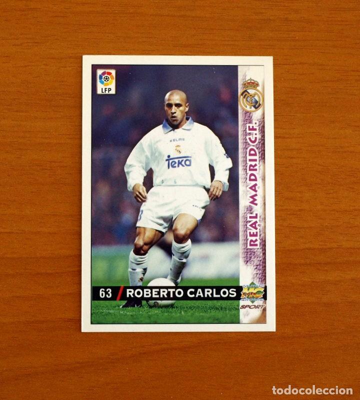 Cromos de f&uacute;tbol: Real Madrid -N&ordm; 63 Roberto Carlos -Mundicromo Las Fichas de la Liga 1998-1999-98-99