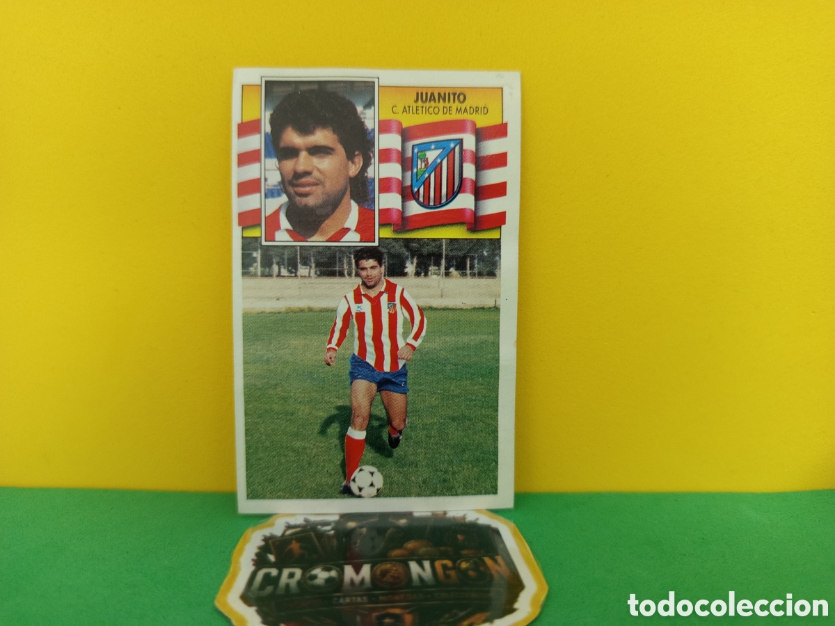 Cromos de f&uacute;tbol: ❇️ CROMO ⚽ JUANITO ATL&Eacute;TICO DE MADRID 90 91 1990 1991 FICHAJE DESPEGADO ❇️