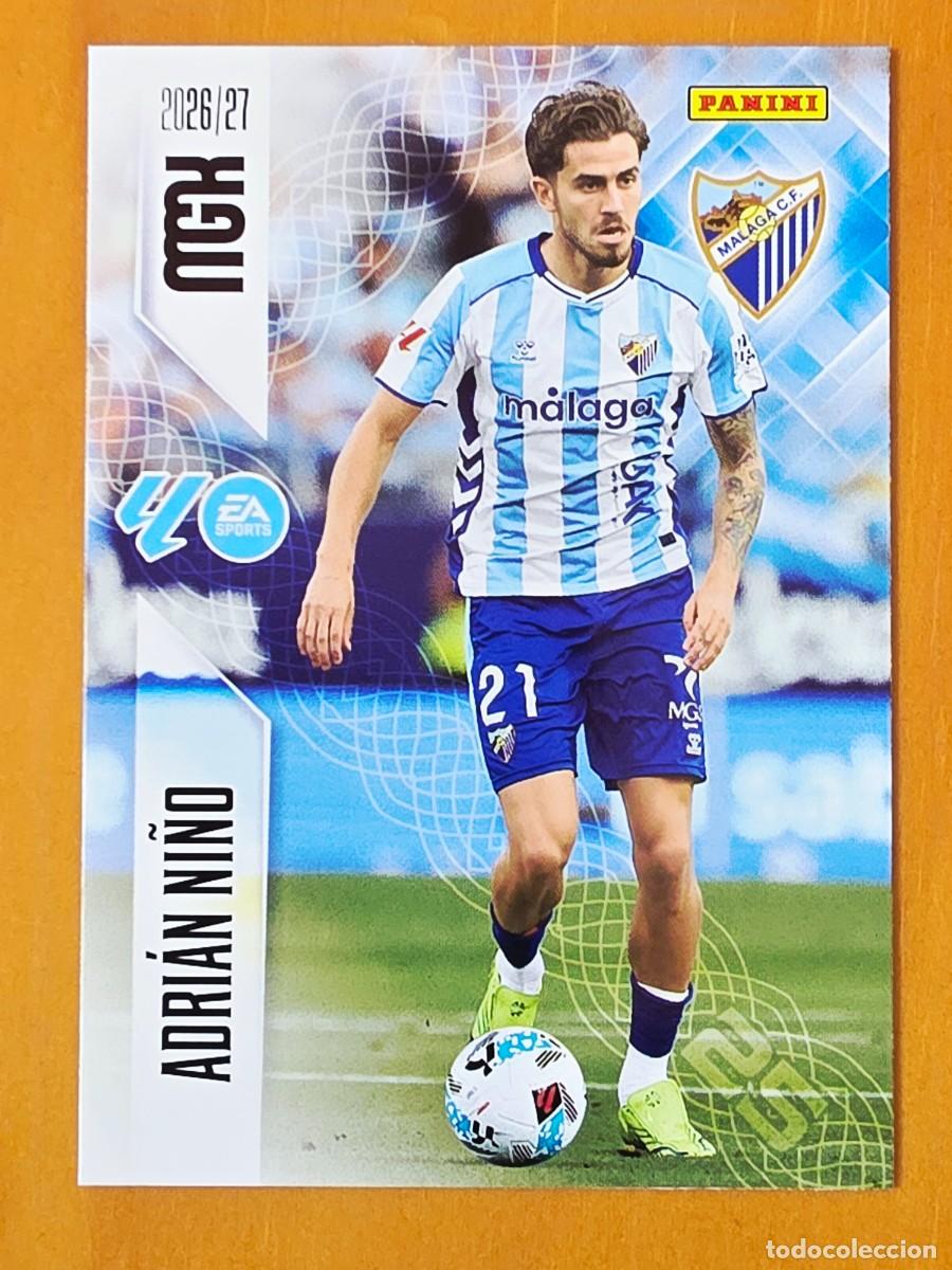 Cromos de f&uacute;tbol: 250 Adri&aacute;n Ni&ntilde;o, M&aacute;laga CF, Panini Megacracks MGK 2026 2027 26 27