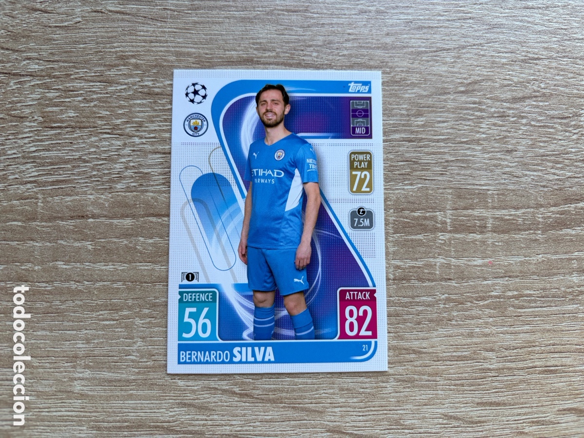 Cromos de Futebol: 21 BERNARDO SILVA TOPPS MATCH ATTAX 2022 2023 22 23 MANCHESTER CITY