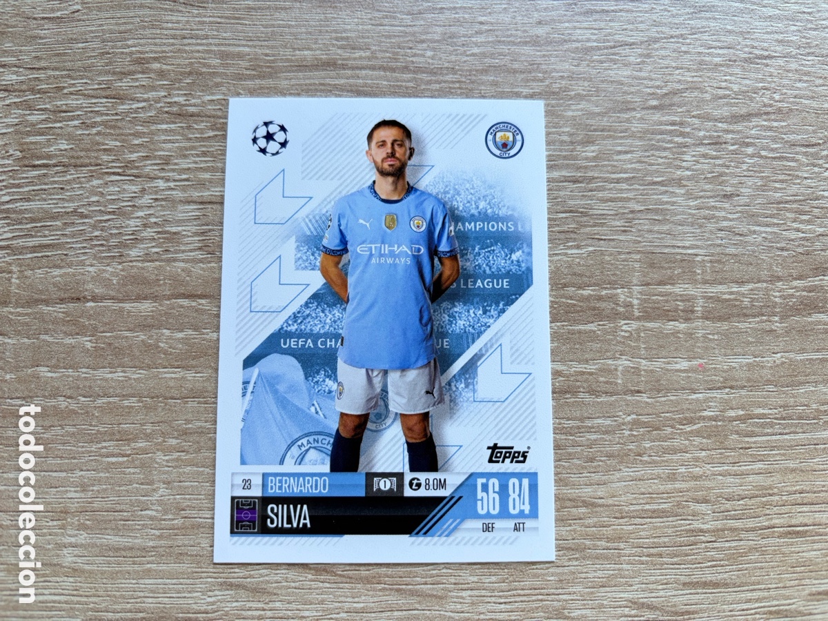 Cromos de Futebol: 23 BERNARDO SILVA TOPPS MATCH ATTAX 2023 2024 23 24 MANCHESTER CITY
