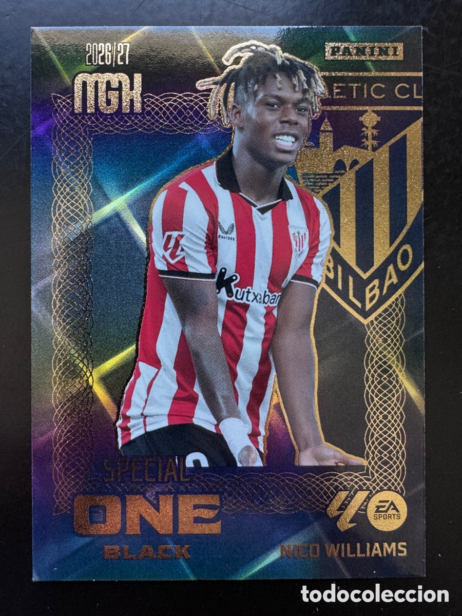 Cromos de f&uacute;tbol: Nico Williams Special One Black Athletic Megacracks 2026/27