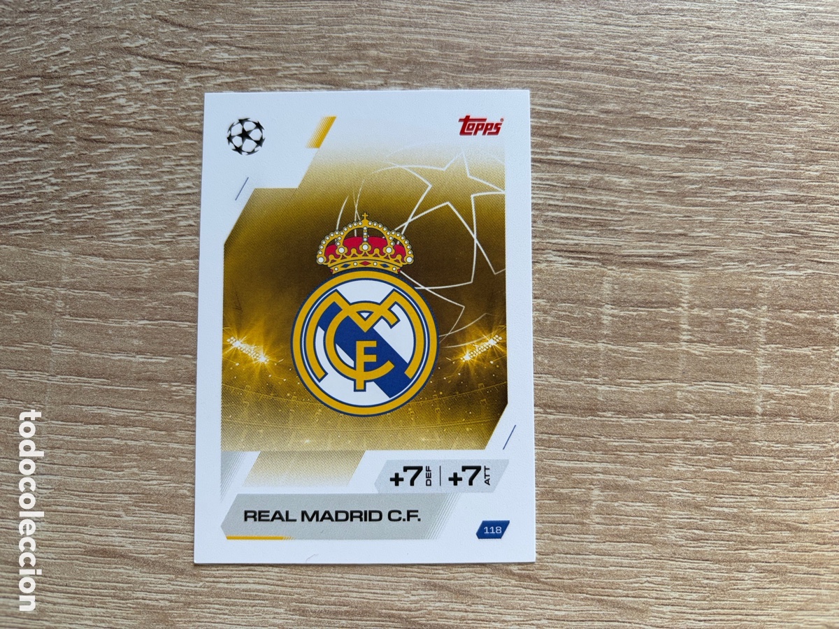 Cromos de f&uacute;tbol: ESCUDO REAL MADRID C.F. TOPPS MATCH ATTAX 2025 2026 25 26