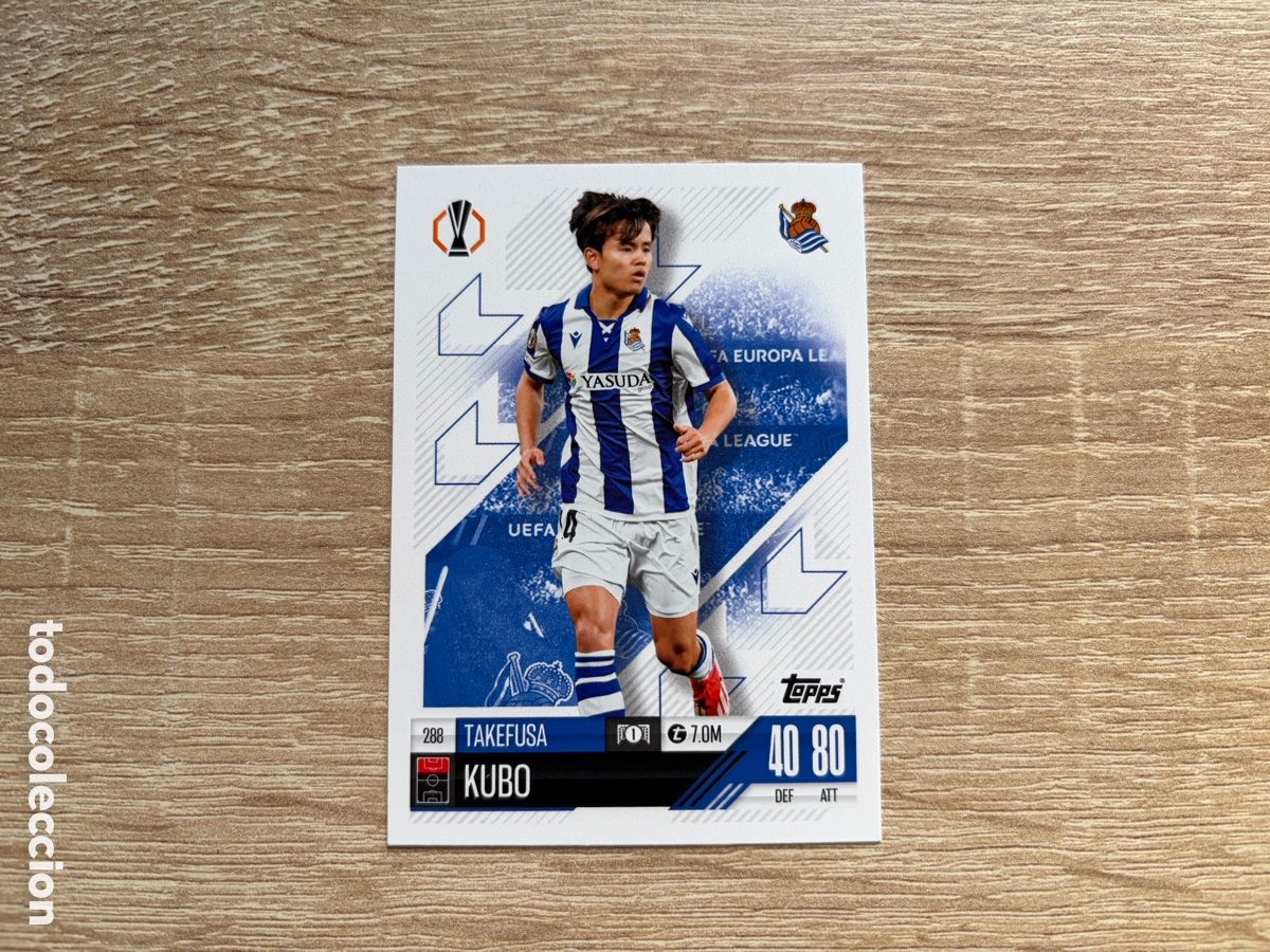 Cromos de f&uacute;tbol: TAKEFUSA KUBO TOPPS MATCH ATTAX 2024 2025 24 25 REAL SOCIEDAD