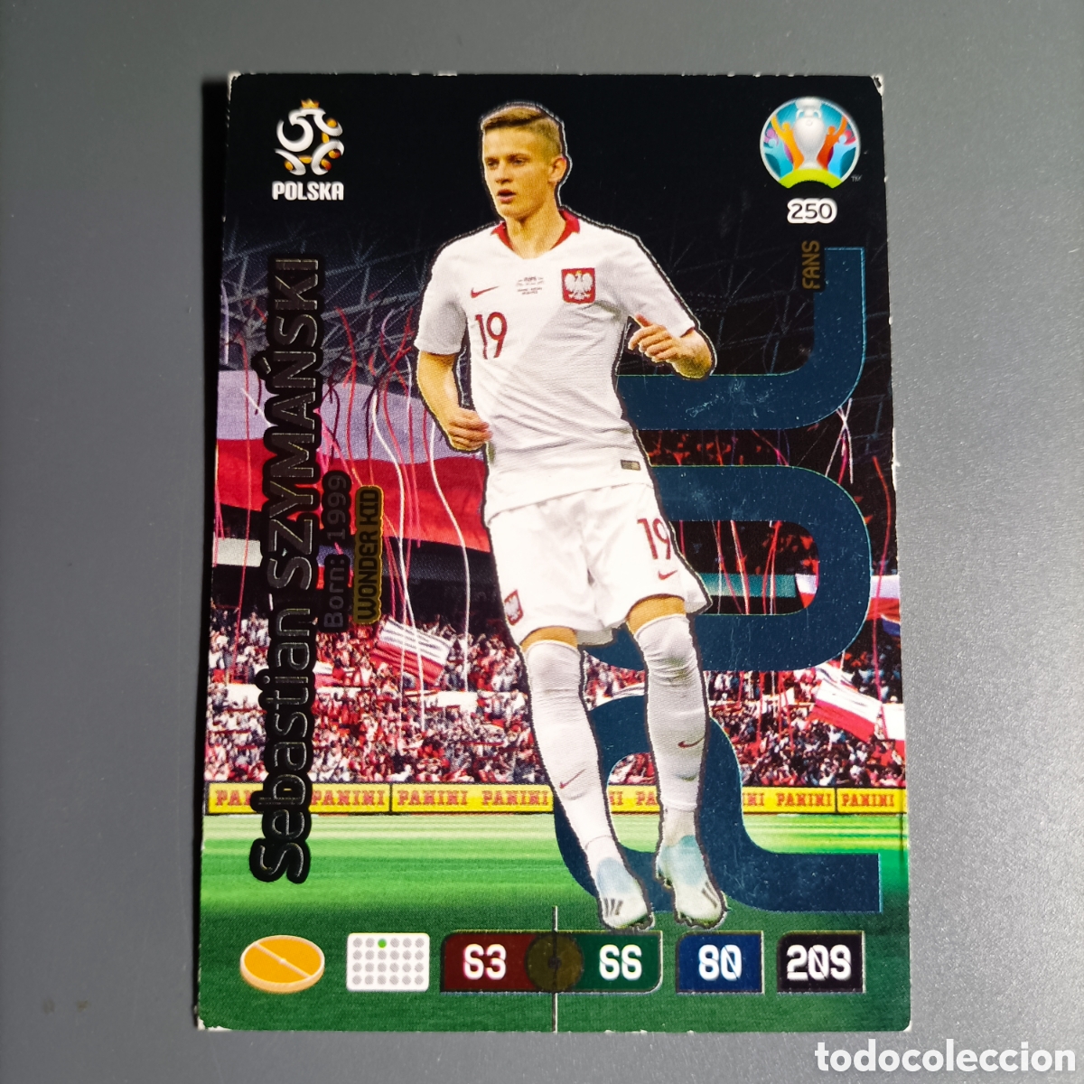 Cromos de f&uacute;tbol: ADRENALYN Euro 2020. (POLONIA) №250 SEBASTI&Aacute;N SZYMANSKI