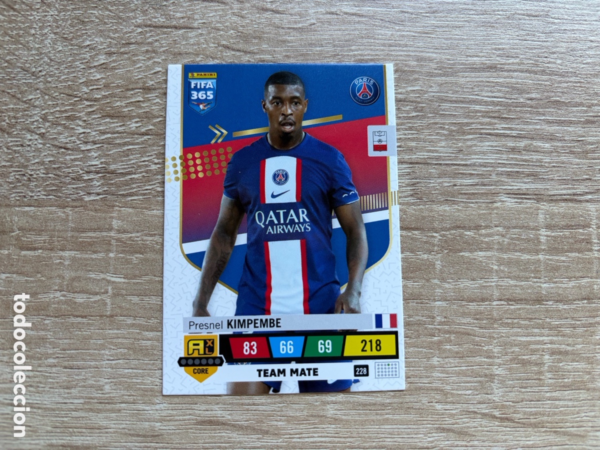 Cromos de f&uacute;tbol: 228 PRESNEL KIMPEMBE PANINI ADRENALYN XL FIFA 365 2023 PARIS SAINT-GERMAIN