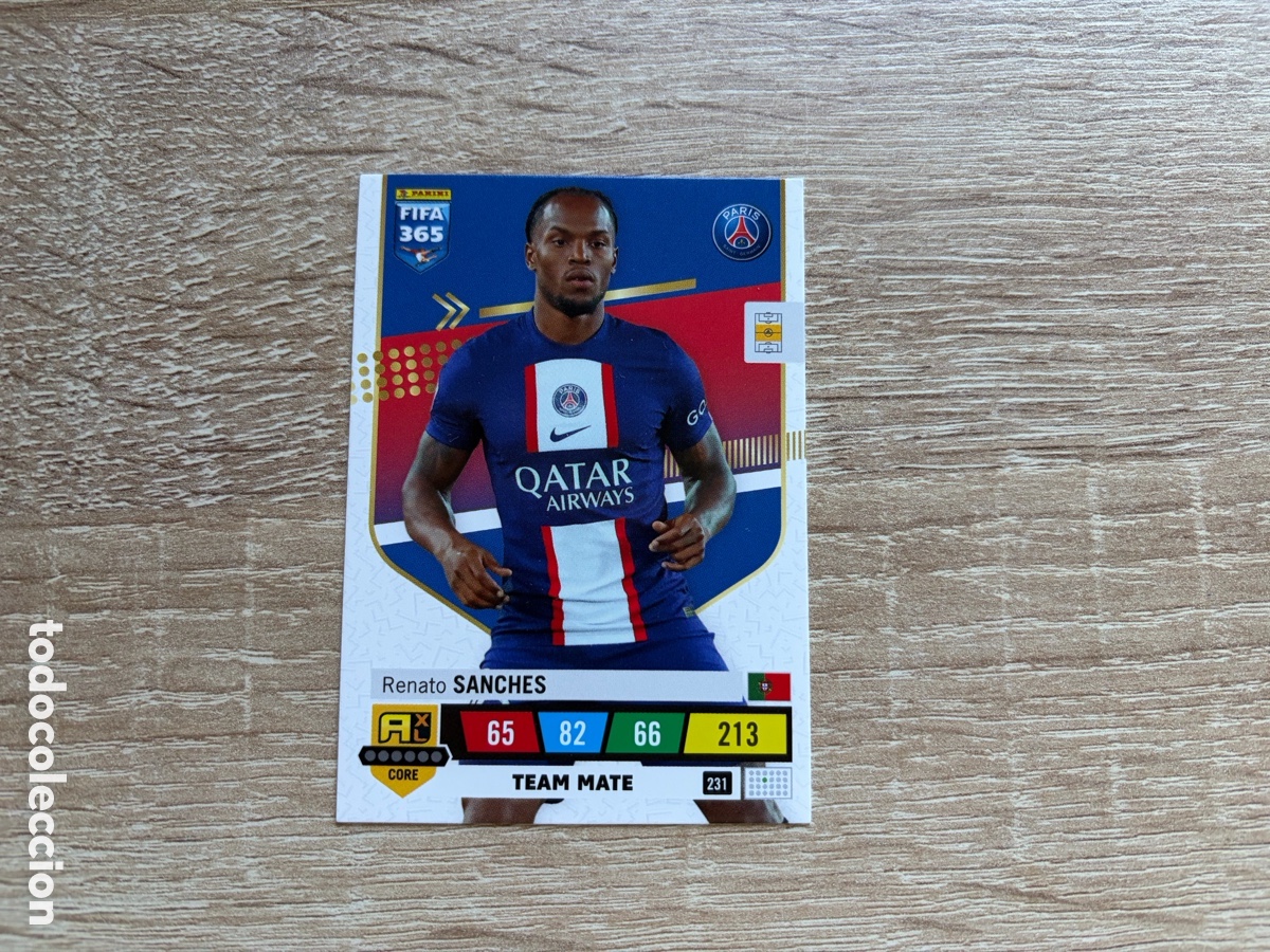 Cromos de f&uacute;tbol: 231 RENATO SANCHES PANINI ADRENALYN XL FIFA 365 2023 PARIS SAINT-GERMAIN