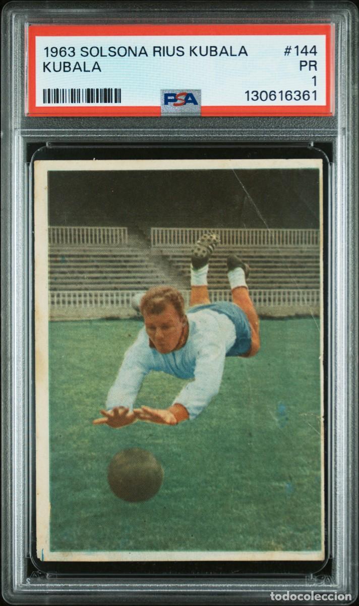 Cromos de f&uacute;tbol: Kubala #144 FC Barcelona Chocolates Solsona Rius 1963 PSA 1 Pop 1 No Higher