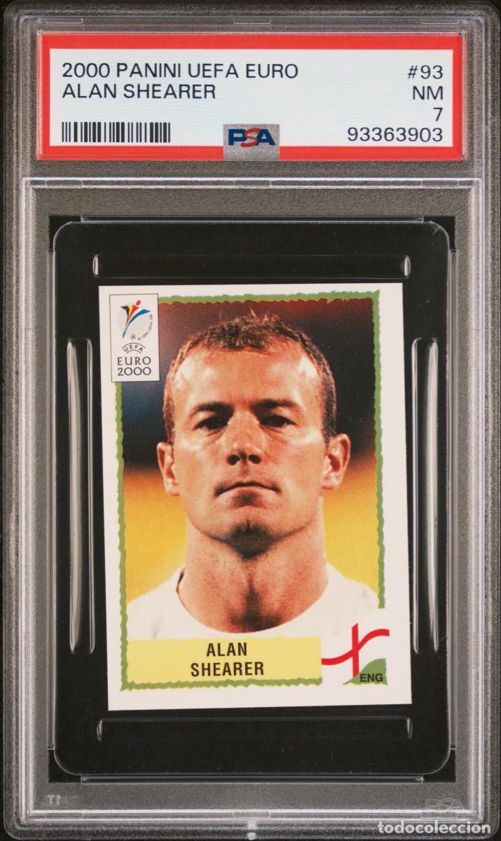 Cromos de f&uacute;tbol: Alan Shearer #93 Inglaterra Panini Uefa Euro 2000 Psa 7