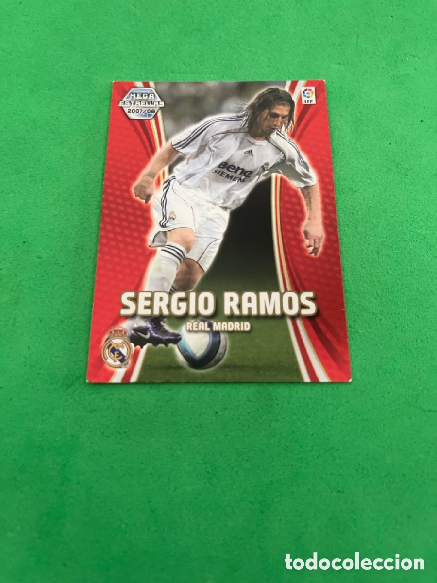 Cromos de f&uacute;tbol: SERGIO RAMOS 366 REAL MADRID MEGA ESTRELLAS MGK 2007 2008 MEGACRACKS 07 08 PANINI PERFECTO ESTADO
