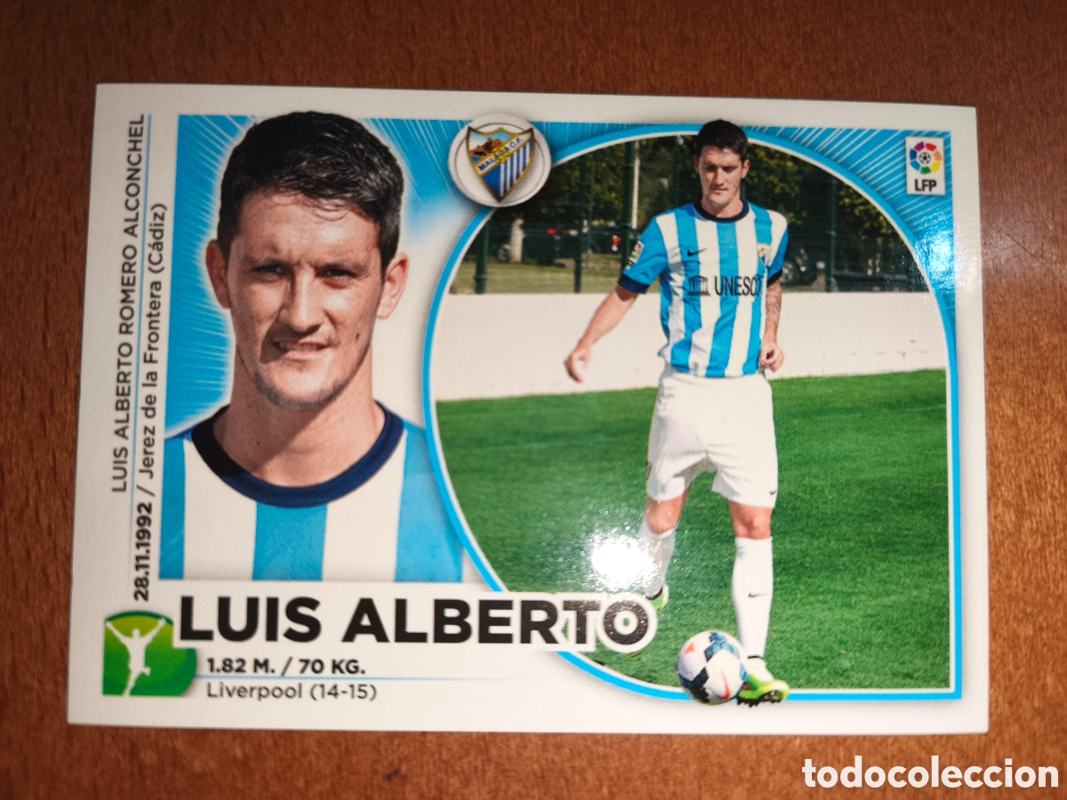Cromos de f&uacute;tbol: Luis Alberto fichaje n&deg;1 liga este 14/15 M&aacute;laga