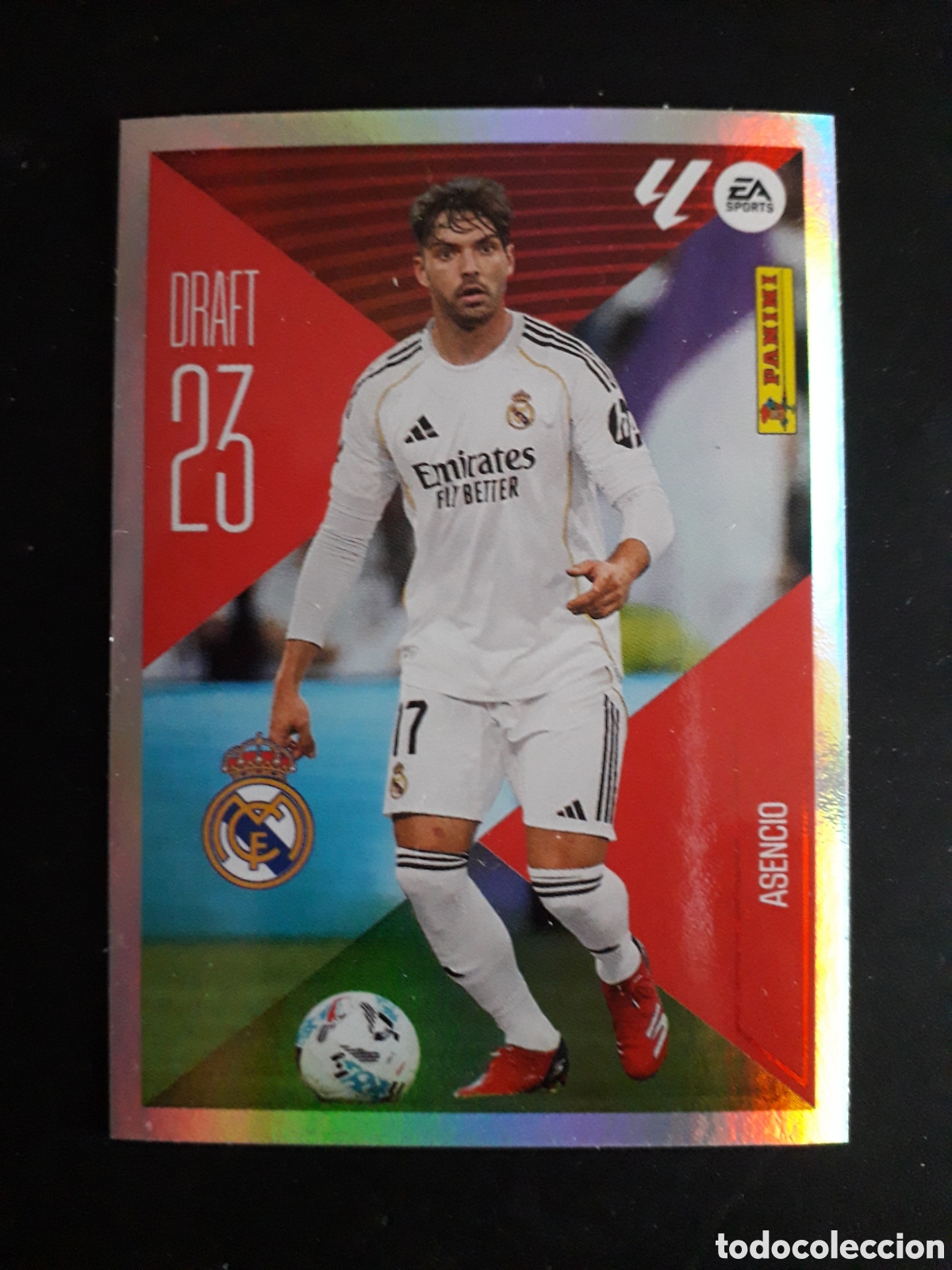 Cromos de f&uacute;tbol: ASENCIO, REAL MADRID DRAFT 23 N&deg; 1 ED ESTE 2026 2027 26 27 SIN PEGAR PEDIDO M&Iacute;NIMO 3&euro;.