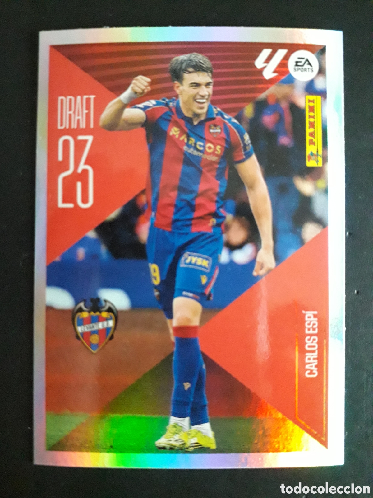 Cromos de f&uacute;tbol: CARLOS ESP&Iacute;, LEVANTE DRAFT 23 N&deg; 4 ED ESTE 2026 2027 26 27 SIN PEGAR PEDIDO M&Iacute;NIMO 3&euro;.
