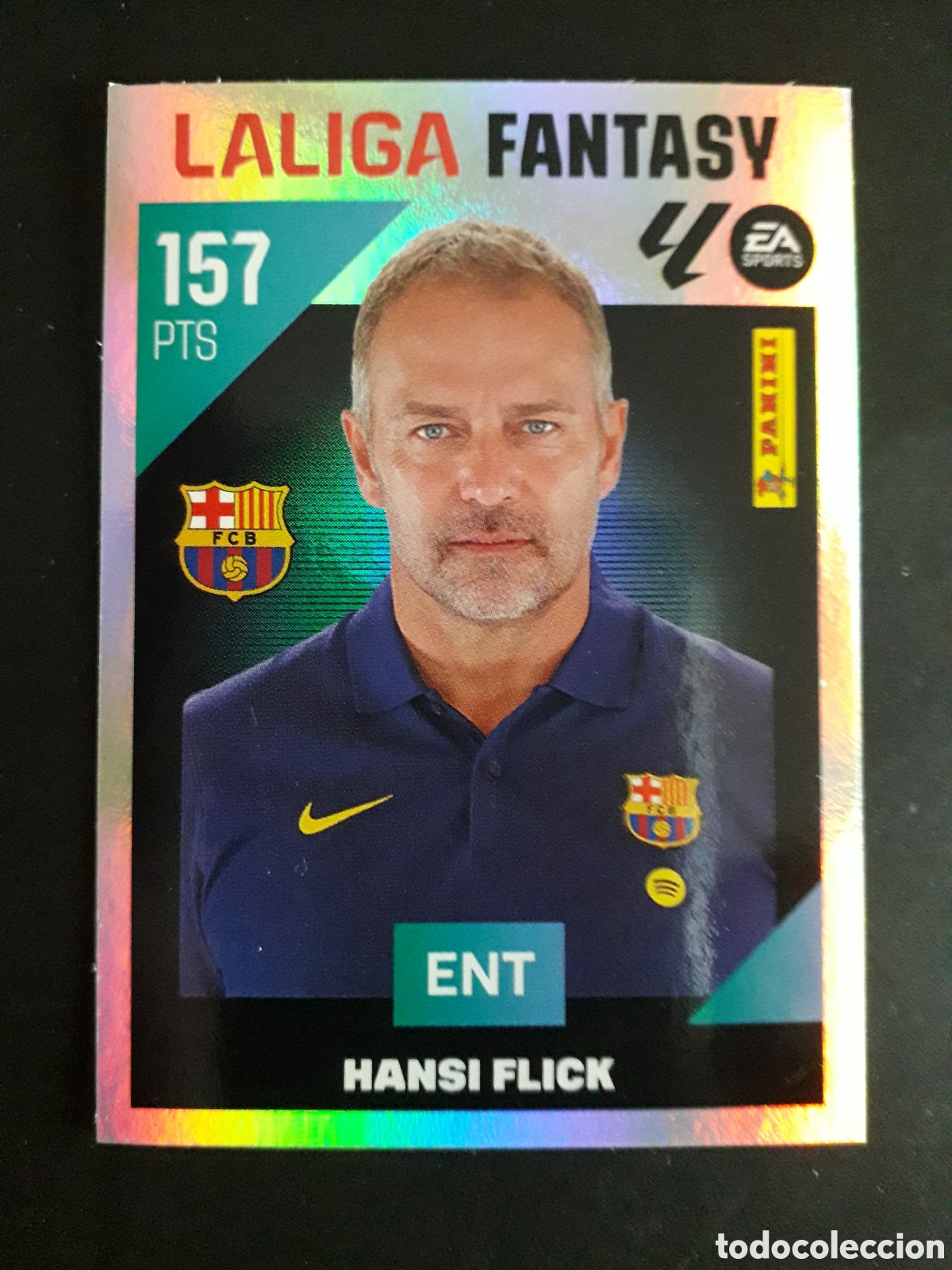 Cromos de f&uacute;tbol: HANSI FLICK, FC BARCELONA LALIGA FANTASY N&deg; 1 ED ESTE 2026 2027 26 27 SIN PEGAR PEDIDO M&Iacute;NIMO 3&euro;