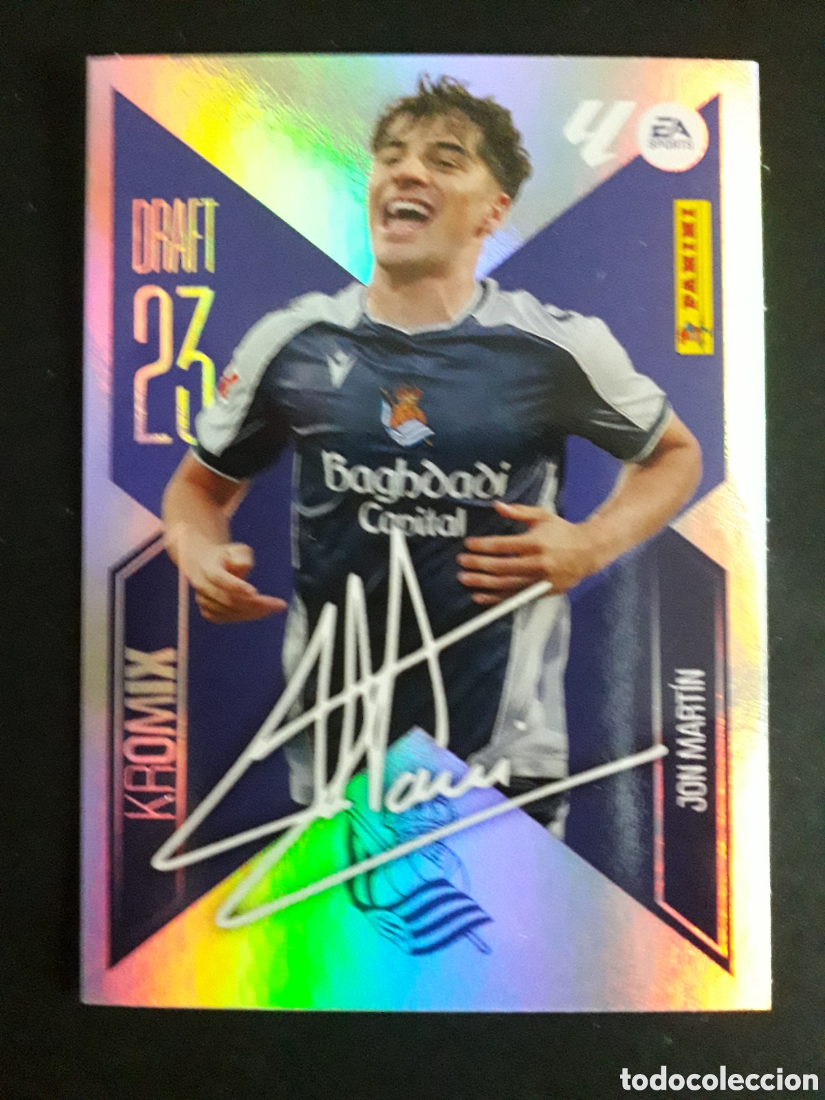 Cromos de f&uacute;tbol: JON MART&Iacute;N REAL SOCIEDAD DRAFT 23 KROMIX N&deg; K13 ED ESTE 2026 2027 26 27 SIN PEGAR PEDIDO M&Iacute;NIMO 3&euro;.