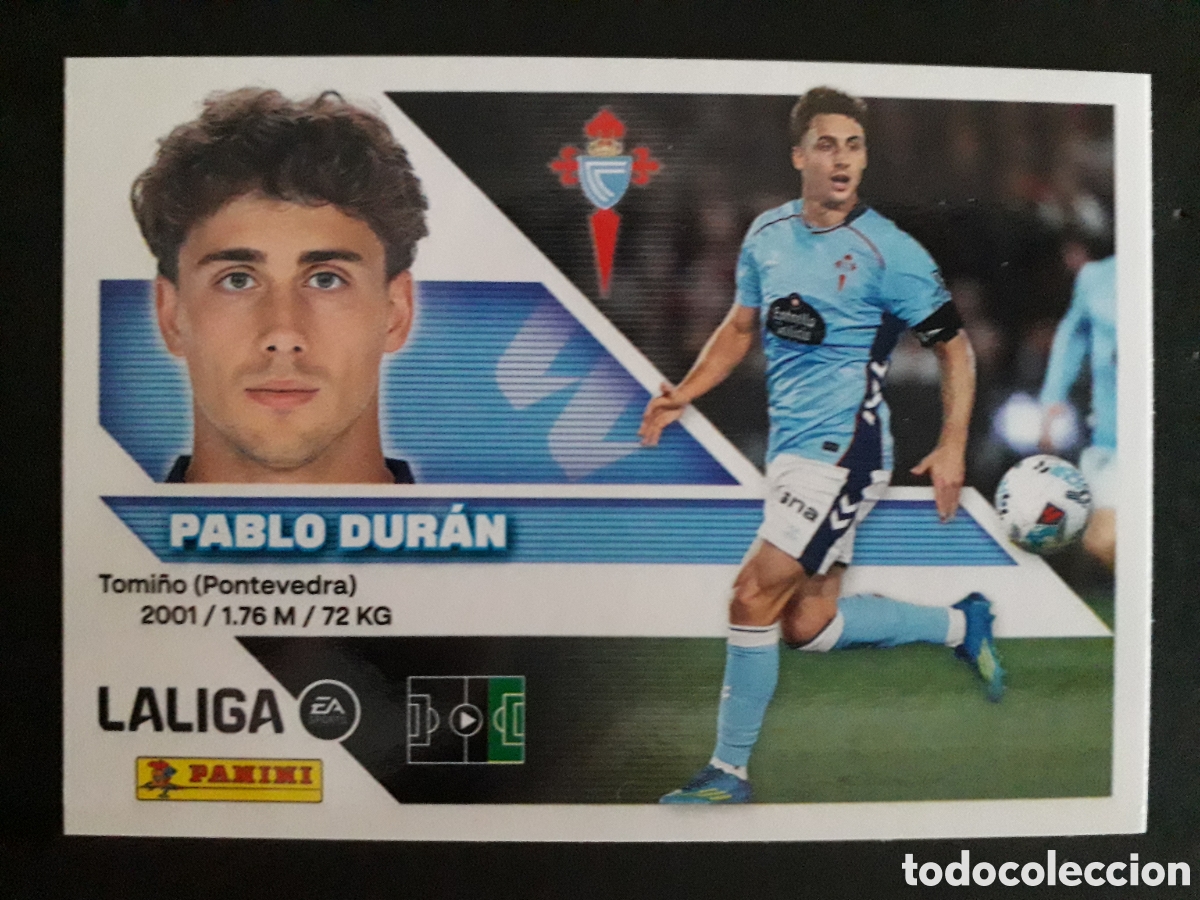 Cromos de f&uacute;tbol: PABLO DUR&Aacute;N CELTA DE VIGO N&deg; 18A ED ESTE 2026 2027 26 27 SIN PEGAR PEDIDO M&Iacute;NIMO 3&euro;