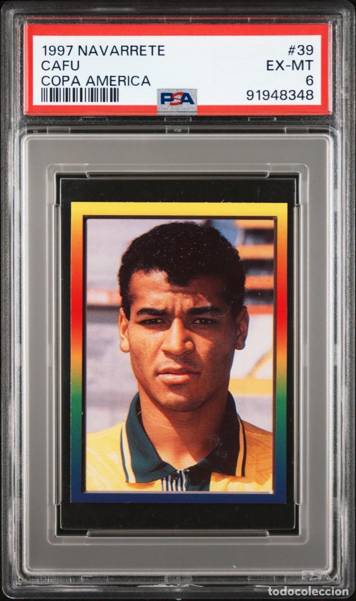 Cromos de f&uacute;tbol: Cafu #39 Navarrete Copa America 1997 Psa 6