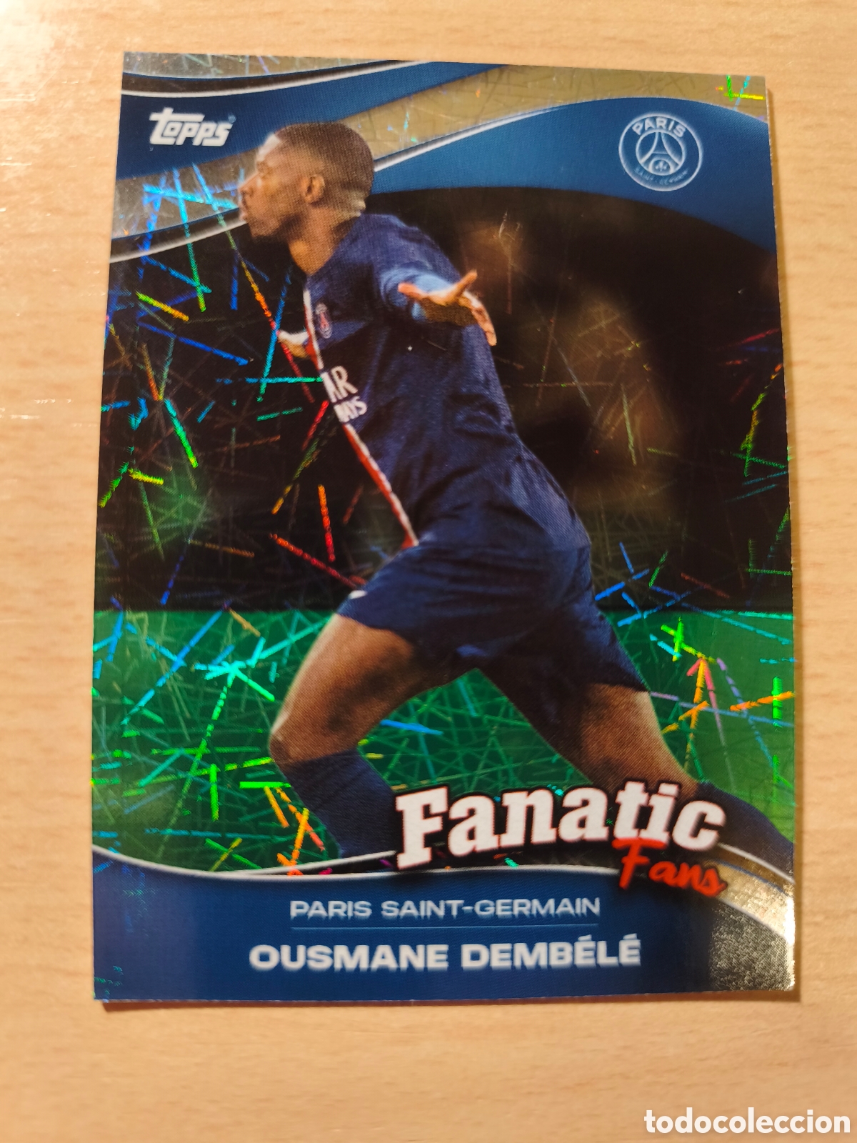 Cromos de f&uacute;tbol: OUSMANE DEMBELE FANATIC FANS ELECTRO PARALEL FAN SET PARIS SAINT GERMAIN PSG 2024 2025 TOPPS 24 25