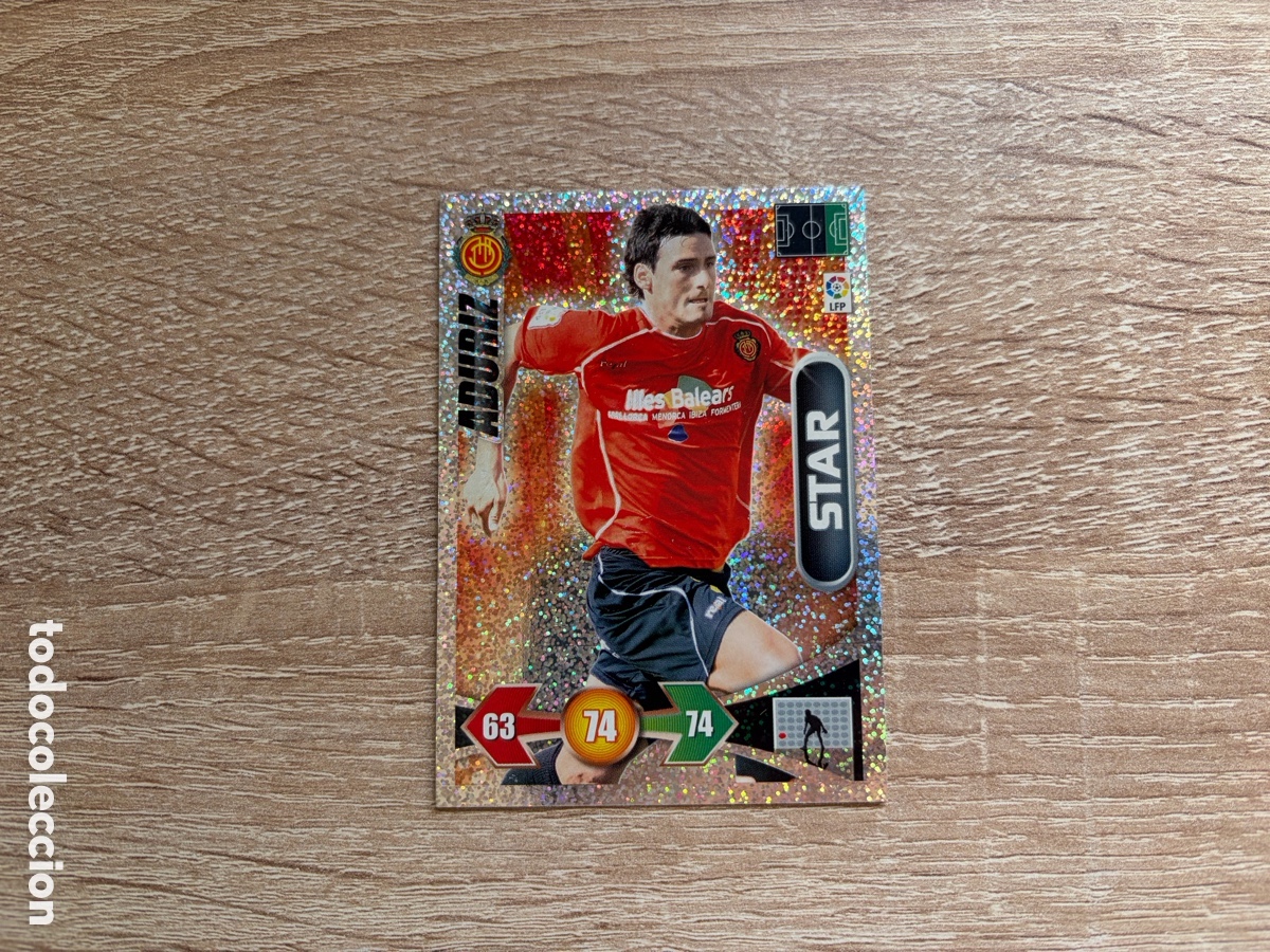 Cromos de f&uacute;tbol: ADURIZ STAR MEGACRACKS 2009 2010 09 10 RCD MALLORCA BRILLANTINA GRUESA