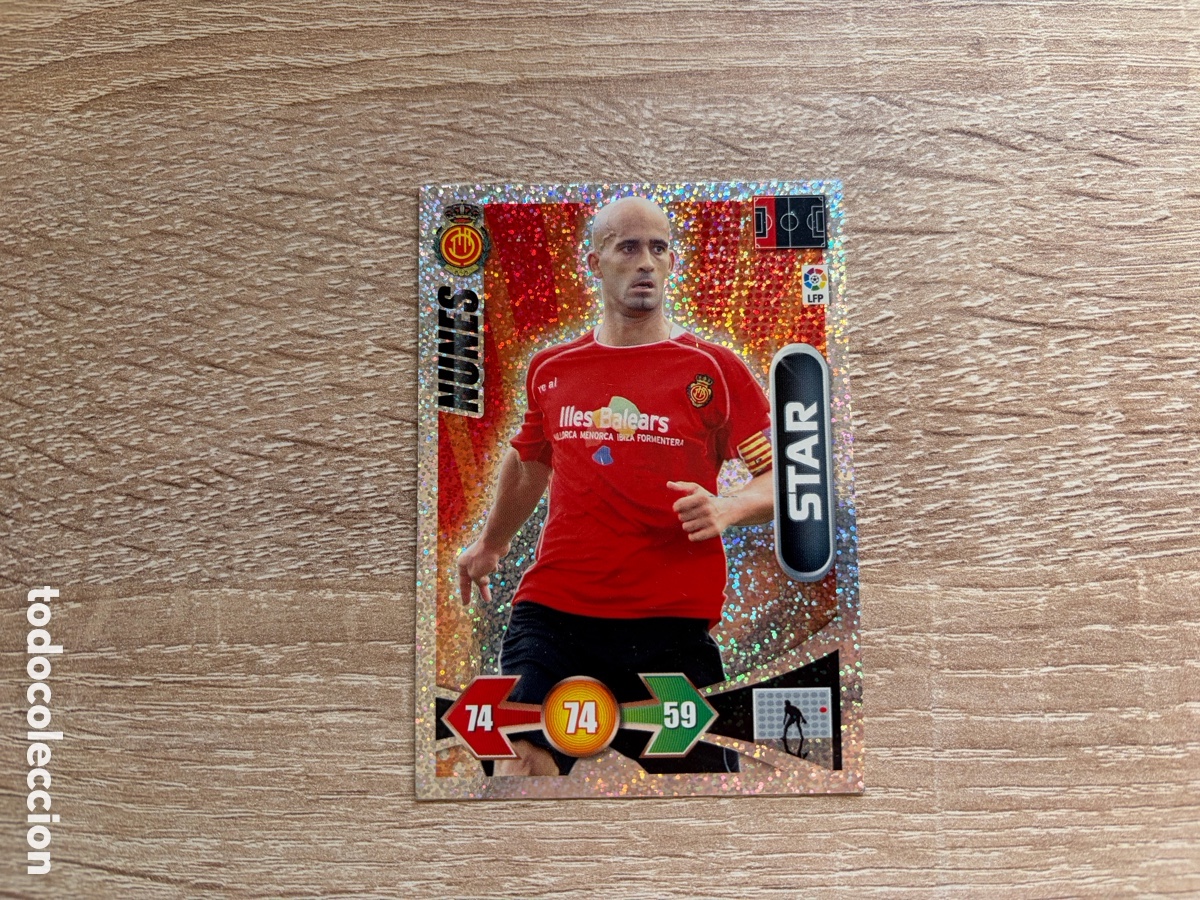 Cromos de f&uacute;tbol: NUNES STAR MEGACRACKS 2009 2010 09 10 RCD MALLORCA BRILLANTINA FINA