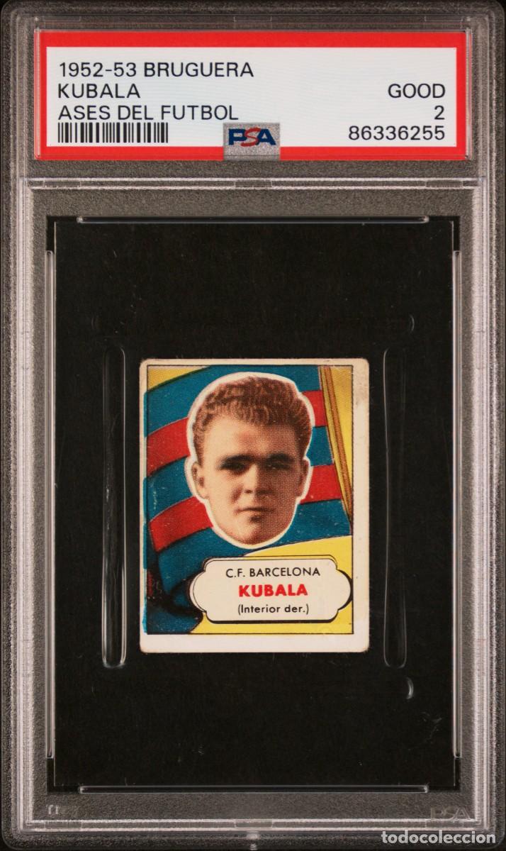 Cromos de f&uacute;tbol: Rookie Kubala Bruguera Ases de Futbol 1952 53 Psa 2