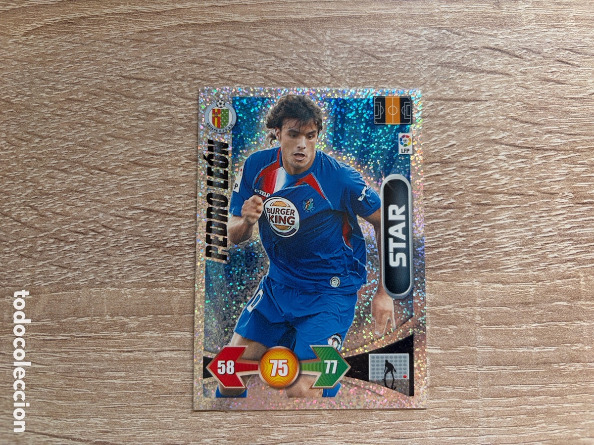 Cromos de f&uacute;tbol: PEDRO LE&Oacute;N STAR ADRENALYN XL 2009 2010 09 10 GETAFE CF BRILLANTINA GRUESA