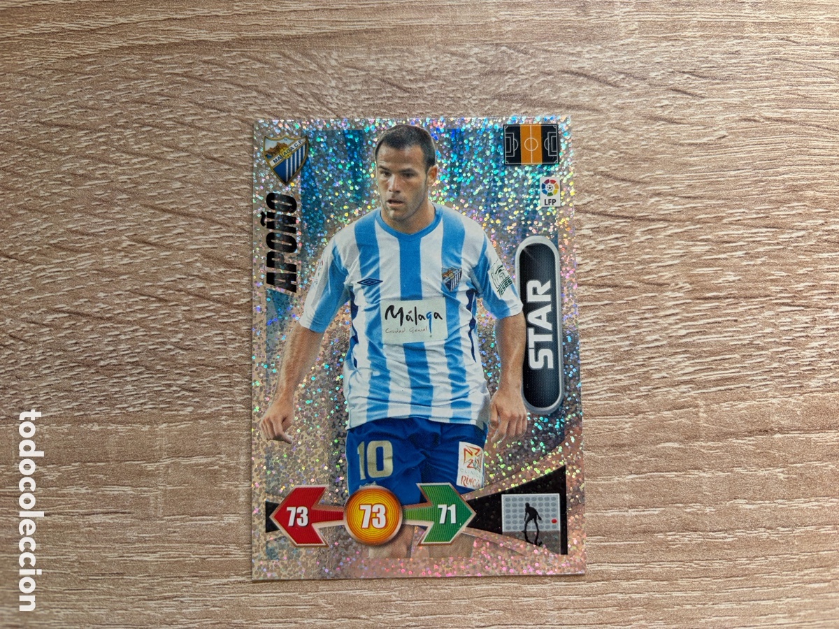 Cromos de f&uacute;tbol: APO&Ntilde;O STAR ADRENALYN XL 2009 2010 09 10 M&Aacute;LAGA CF BRILLANTINA GRUESA