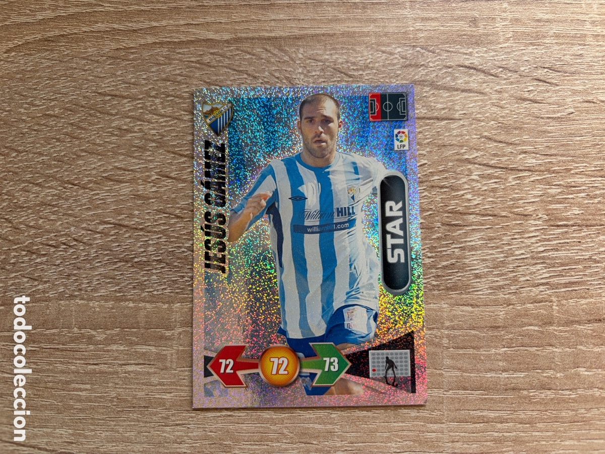 Cromos de f&uacute;tbol: JES&Uacute;S G&Aacute;MEZ STAR ADRENALYN XL 2009 2010 09 10 M&Aacute;LAGA CF BRILLANTINA FINA